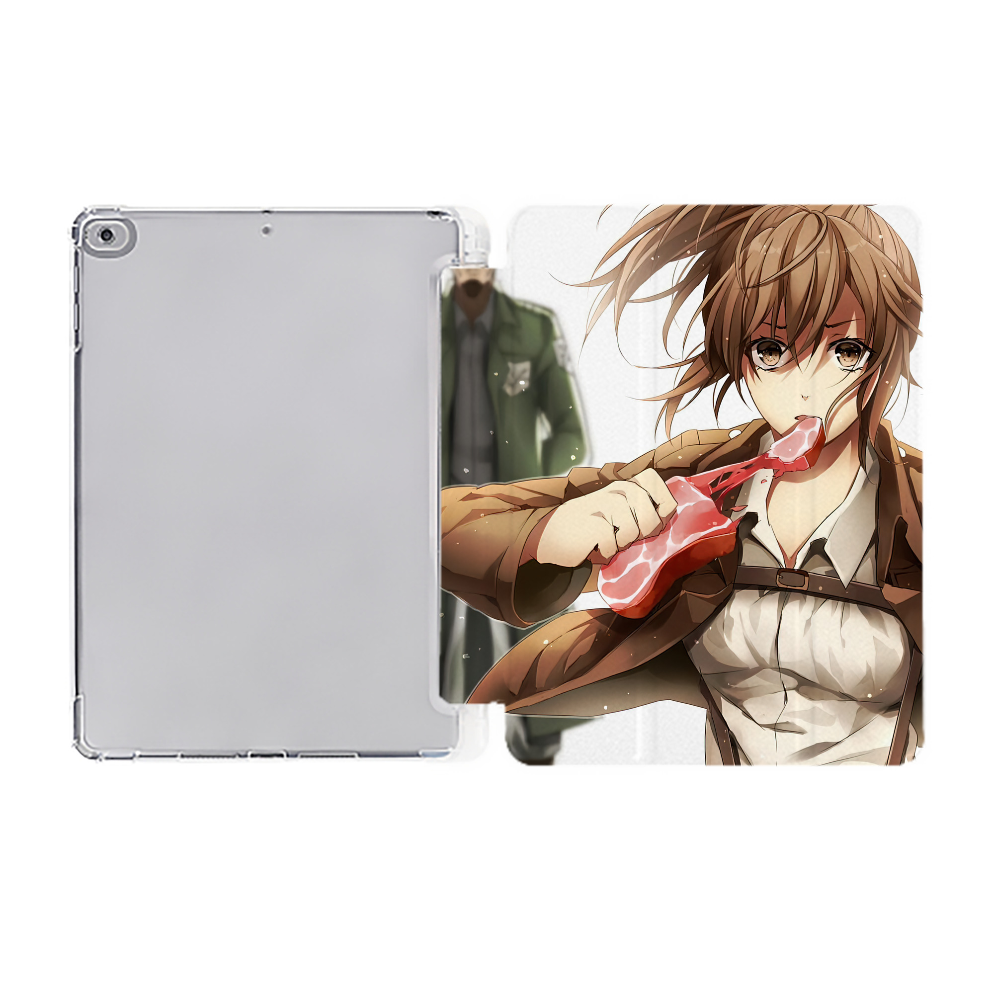 （画像用） 進撃の巨人 Attack on Titan IPad ケース ペン収納付き 三つ折りスタンド PUレザー×シリコン 対応機種9.5/10.5/10.9インチ